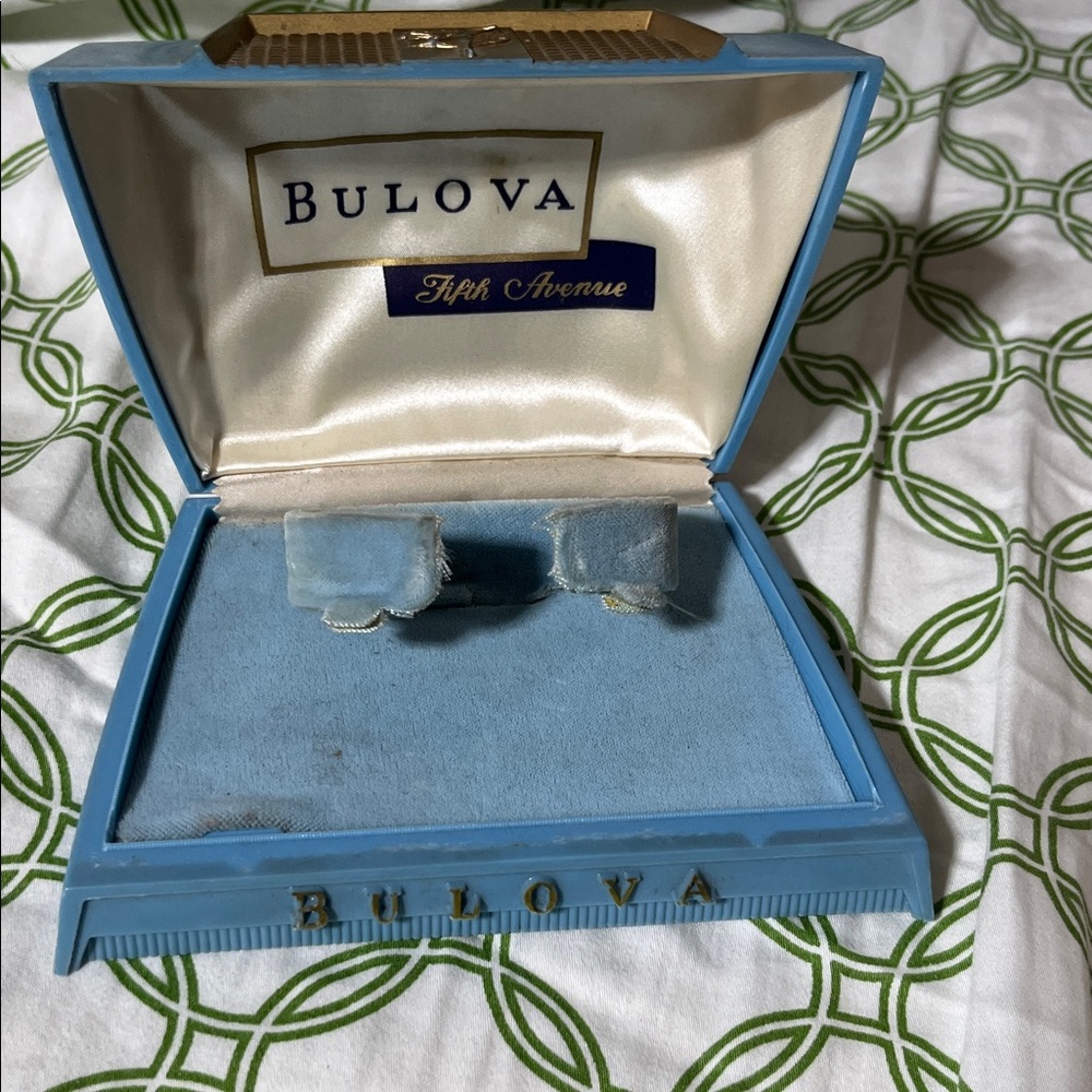 Bulova Light Blue Jewelry Presentation Box 1950’s